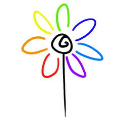 Rainbow flower