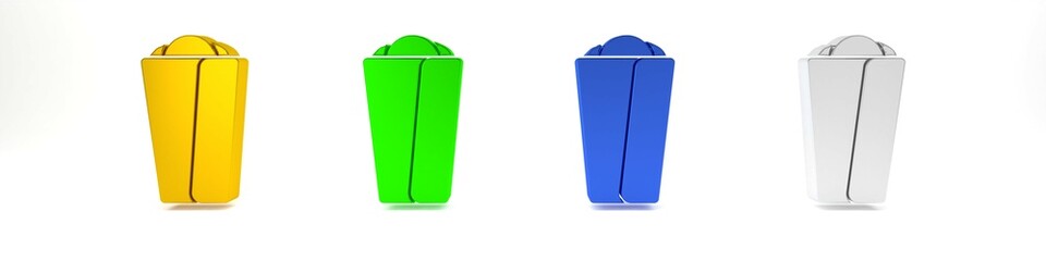 Colorful Burrito icon isolated on white background. Traditional mexican fast food. Minimalism concept. 3D render illustration