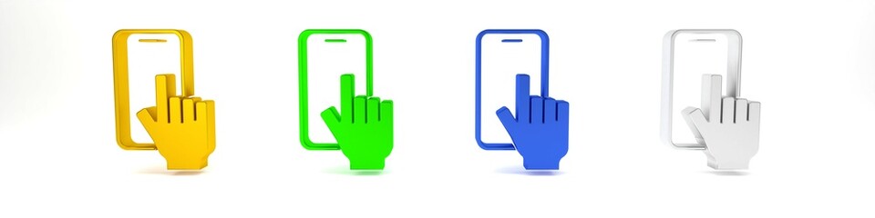 Colorful Phone repair service icon isolated on white background. Adjusting, service, setting, maintenance, repair, fixing. Minimalism concept. 3D render illustration