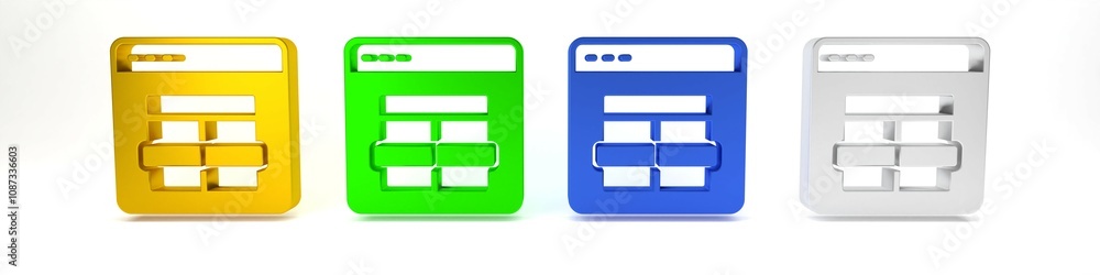 Poster colorful mysql code icon isolated on white background. html code symbol for your web site design. mi