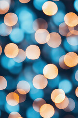 A mesmerizing abstract background featuring vibrant blue and orange bokeh lights, perfect for creative projects and digital designs.