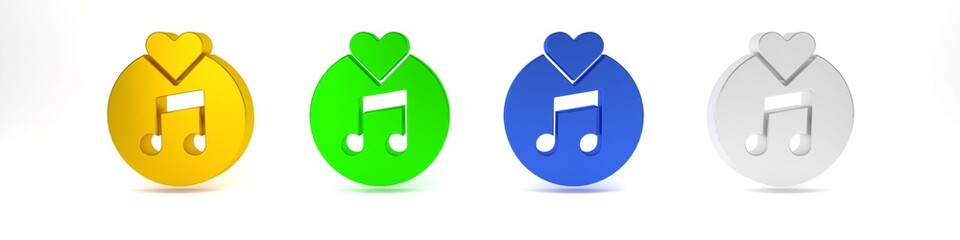 Colorful Vinyl disk icon isolated on white background. Minimalism concept. 3D render illustration