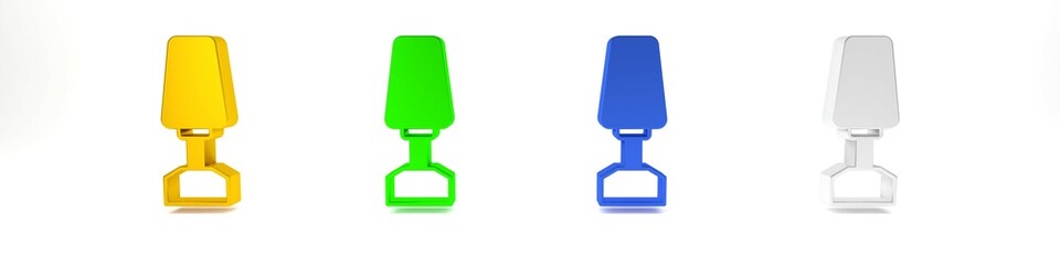 Colorful Milling cutter for manicure icon isolated on white background. Apparatus for manicure. Manicure tools. Minimalism concept. 3D render illustration