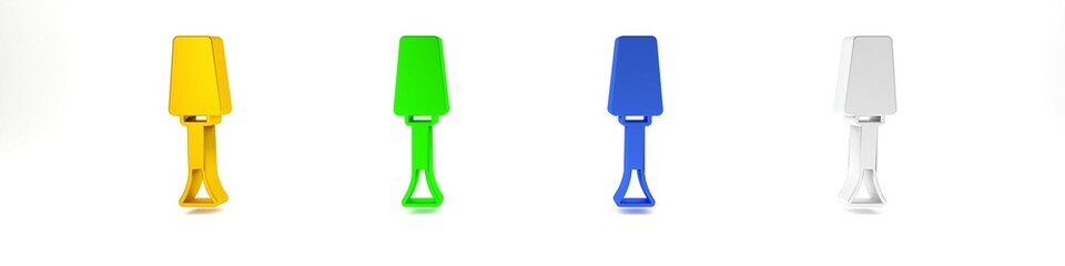 Colorful Nail polish icon isolated on white background. Minimalism concept. 3D render illustration