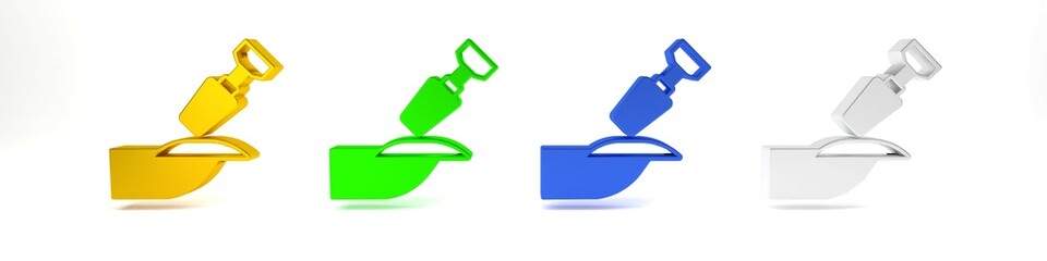 Colorful Milling cutter for manicure icon isolated on white background. Apparatus for manicure. Manicure tools. Minimalism concept. 3D render illustration