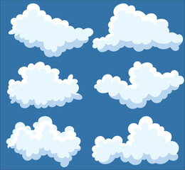 White Clouds Illustration set