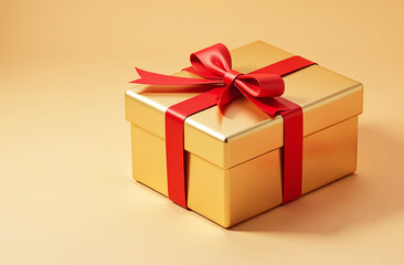 Obraz premium Gift box with red ribbon and bow.