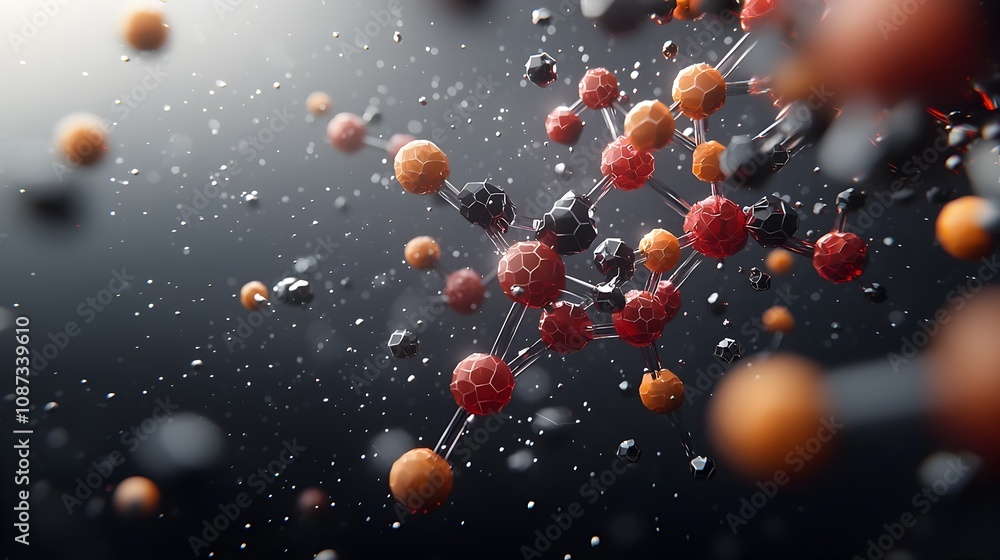 Poster molecular masterpiece a captivating and representation of the fundamental building blocks of life sh
