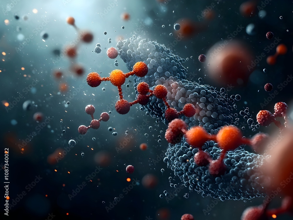 Aufkleber captivating molecular anatomy a profound visualization of the complex and elegant architecture of li
