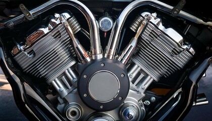 Fototapeta premium motorcycle engine detail backdrop