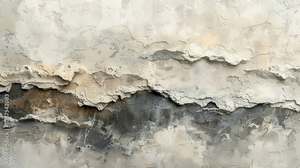 Poster A colorful, abstract image of a wave weth hue. The image is full of texture and he is a digital creation