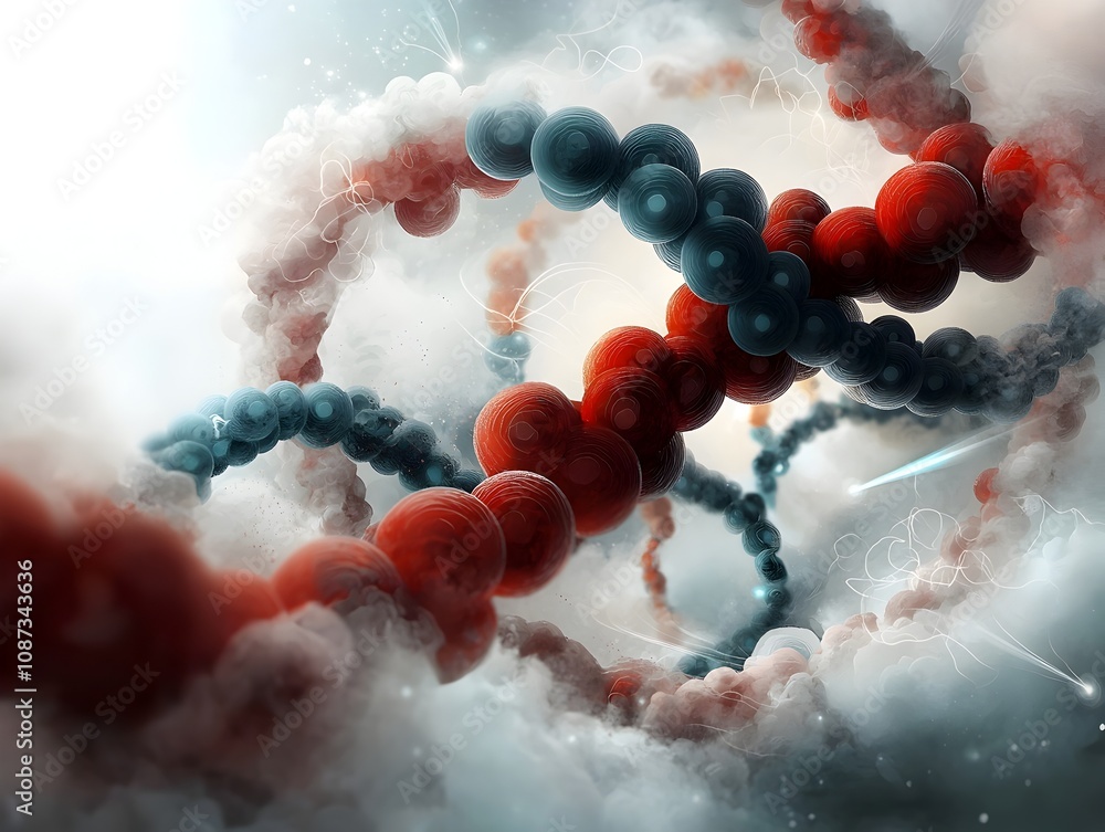 Poster captivating molecular ecosystem intricate lattices pulsing energy beams and wispy ethereal elements 