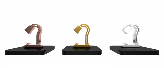 Colorful Table lamp icon isolated on white background. Minimalism concept. 3D render illustration