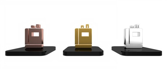 Colorful Book icon isolated on white background. Minimalism concept. 3D render illustration