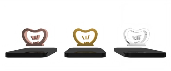 Colorful Bicycle punctured tire icon isolated on white background. Bike race. Wheel tire air. Sport equipment. Minimalism concept. 3D render illustration