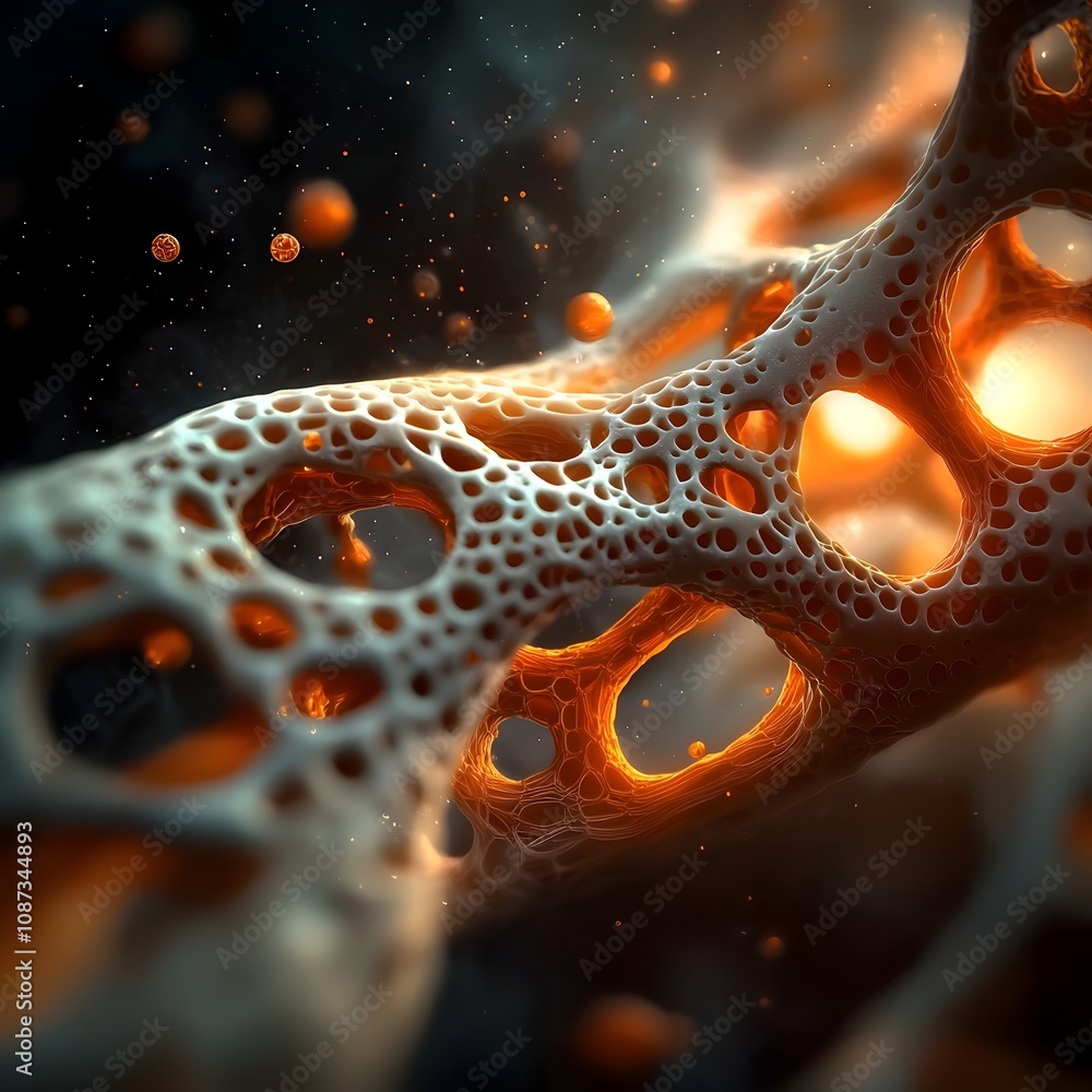 Poster captivating visualization of the hidden complexity of the microscopic realm