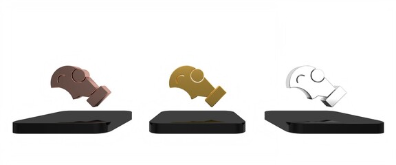 Colorful Gas mask icon isolated on white background. Respirator sign. Minimalism concept. 3D render illustration