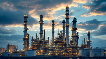 Obraz premium Oil refinery industry