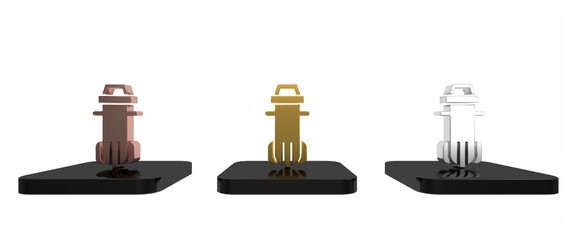 Colorful Water filter icon isolated on white background. System for filtration of water. Reverse osmosis system. Minimalism concept. 3D render illustration