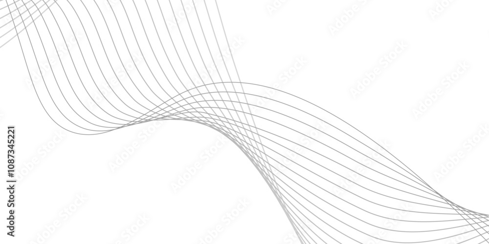 Poster abstract frequency sound wave lines and technology curve lines background.