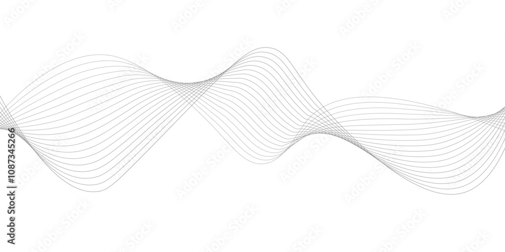 Poster abstract frequency sound wave lines and technology curve lines background.