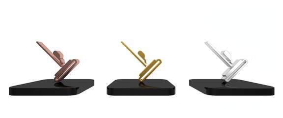 Colorful Mop icon isolated on white background. Cleaning service concept. Minimalism concept. 3D render illustration