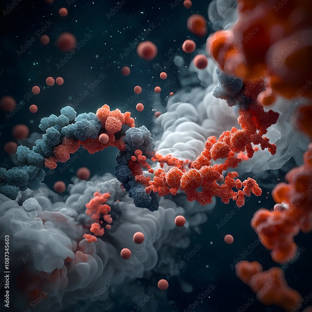 Poster mesmerizing molecular magic a captivating and innovative take on the beauty of complex crystalline f