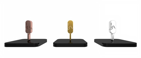 Colorful Ice cream icon isolated on white background. Sweet symbol. Minimalism concept. 3D render illustration