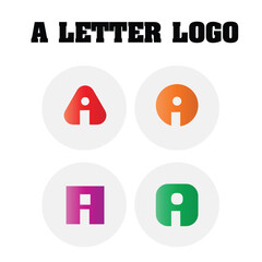 A letter logo design template 