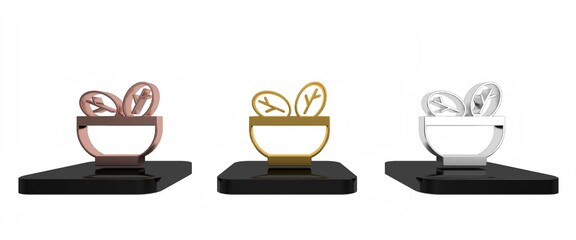 Colorful Salad in bowl icon isolated on white background. Fresh vegetable salad. Healthy eating. Minimalism concept. 3D render illustration