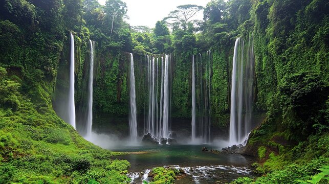 Air terjun adalah fitur alami di mana air mengalir di atas tetesan vertikal atau serangkaian tetesan