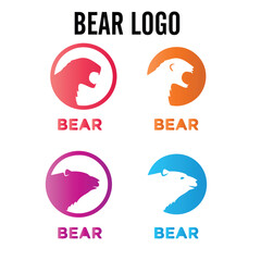 set of Bear Logo design