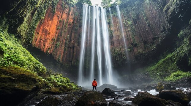 Air terjun adalah fitur alami di mana air mengalir di atas tetesan vertikal atau serangkaian tetesan