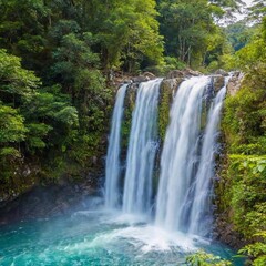 Obraz premium beautiful waterfall in forest