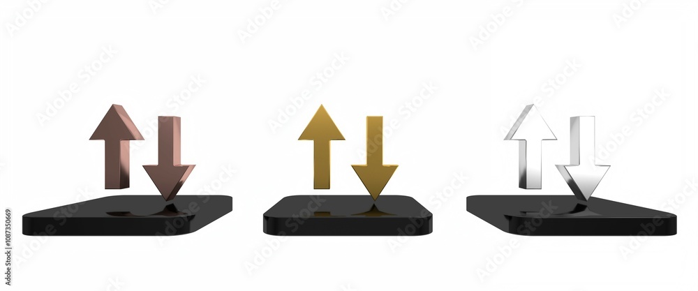 Poster colorful arrow icon isolated on white background. direction arrowhead symbol. navigation pointer sig