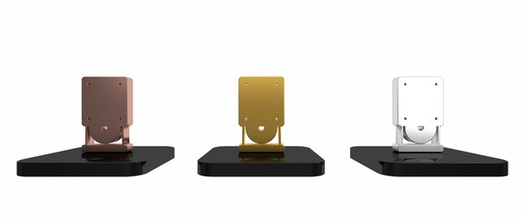 Colorful Optical disc drive icon isolated on white background. CD DVD laptop tray drive for read and write data disc. Minimalism concept. 3D render illustration