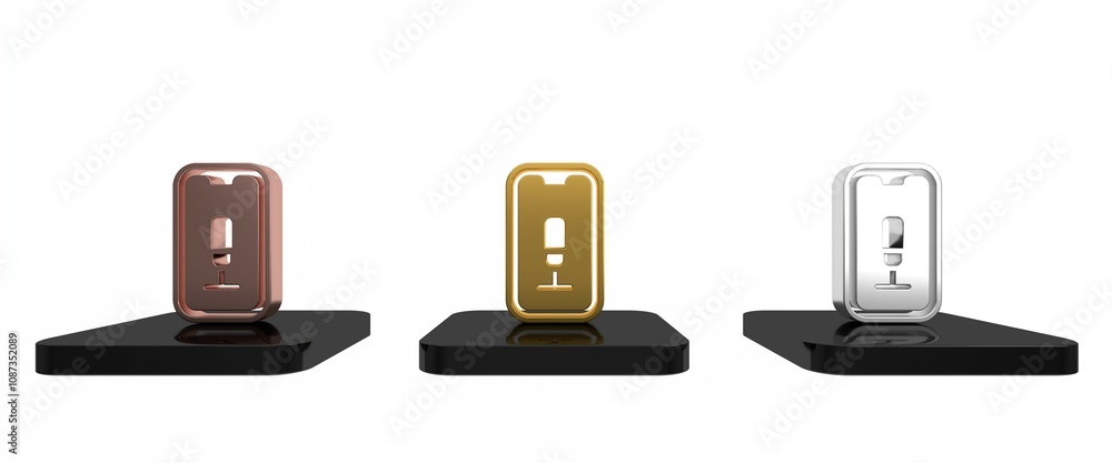 Poster colorful mobile recording icon isolated on white background. mobile phone with microphone. voice rec