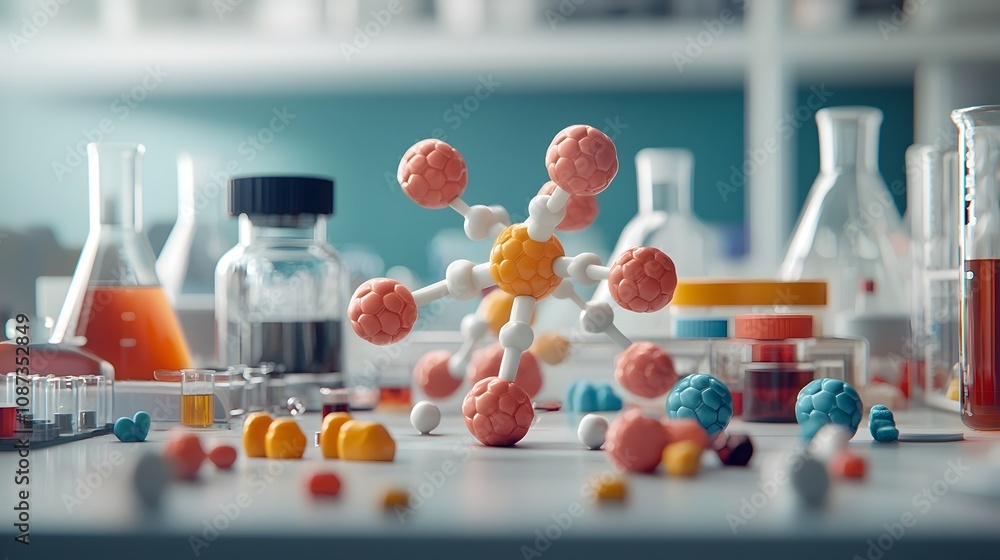 Poster molecular masterclass a visually stunning representation of the intricate and complex patterns of mo