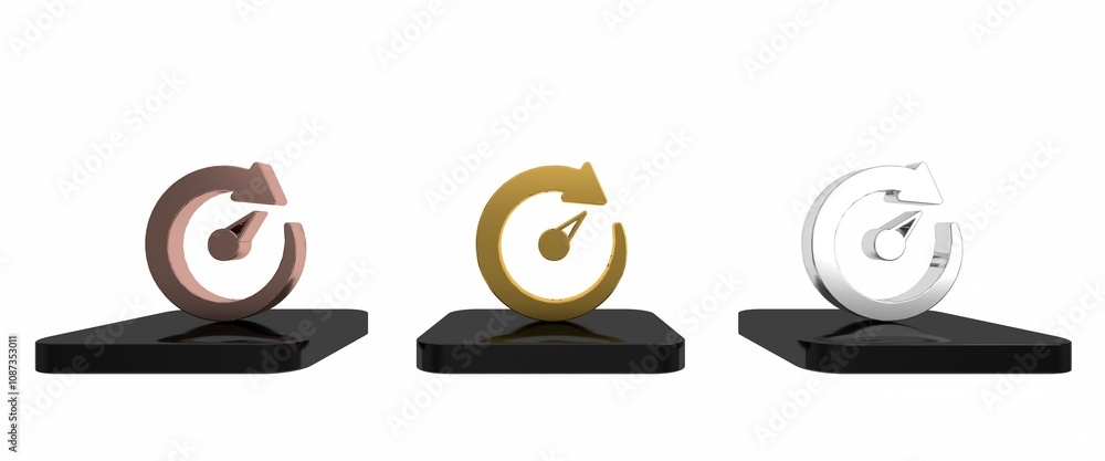 Aufkleber colorful digital speed meter icon isolated on white background. global network high speed connection