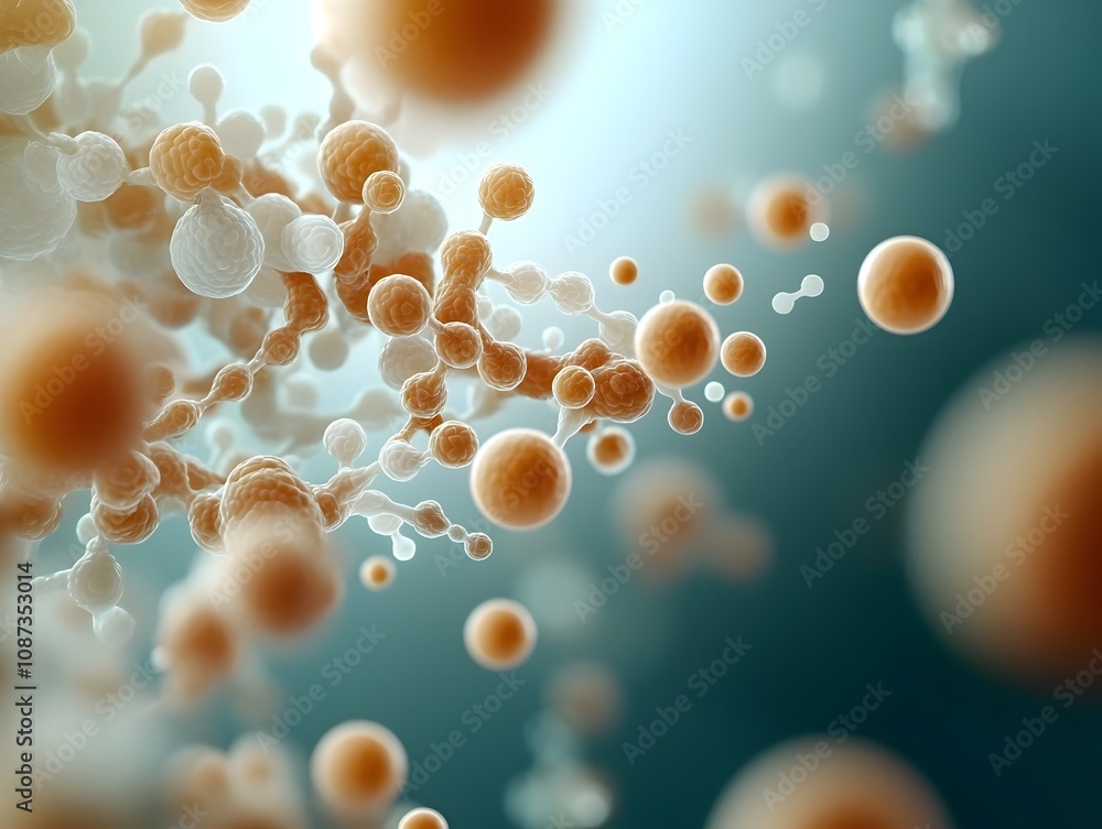 Poster captivating molecular symphony a cinematic visualization of the elegant choreography of microscopic 