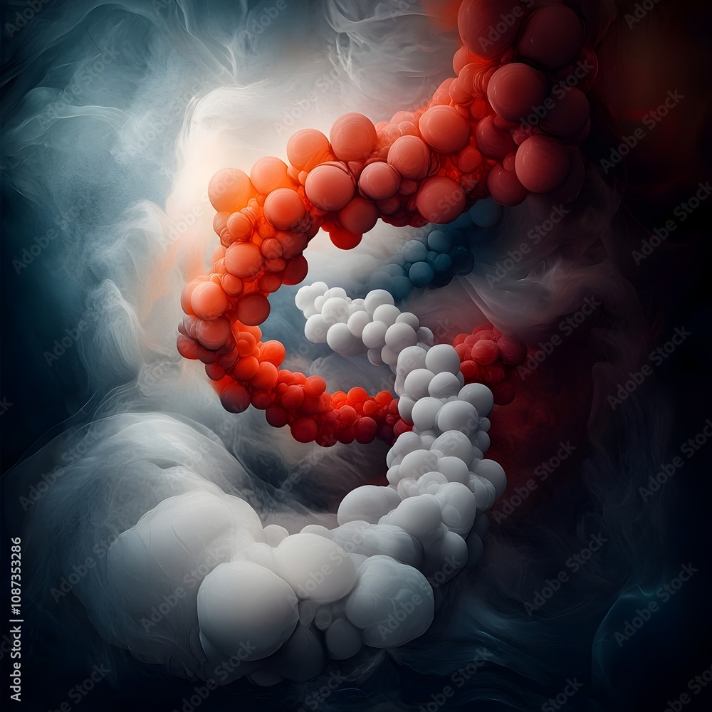 Poster mesmerizing molecular symphony a visually striking depiction of the elemental foundations of existen