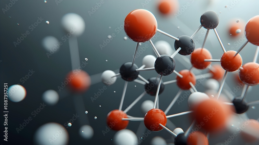 Aufkleber captivating molecular geometry an enigmatic of complex chemical structures showcasing intricate mole