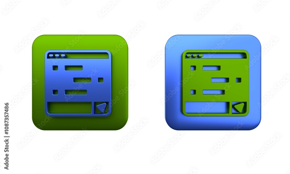 Poster colorful new chat messages notification on laptop icon isolated on white background. smartphone chat