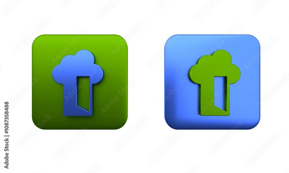 Poster colorful cloud database icon isolated on white background. cloud computing concept. digital service 