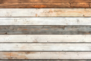 Wood plank texture background with varying shades of brown and white, showcasing natural grain patterns and rustic charm. Perfect for design projects