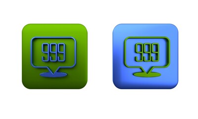 Colorful Gold bars 24k icon isolated on white background. Banking business concept. Square button. 3D render illustration