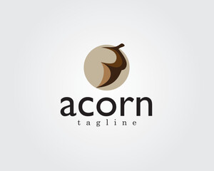creative acorn logo design template © panen arto