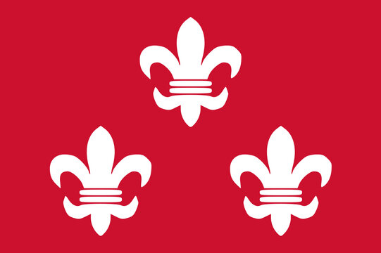 Flag of Beverwijk Municipality (North Holland or Noord-Holland province, Kingdom of the Netherlands, Holland)