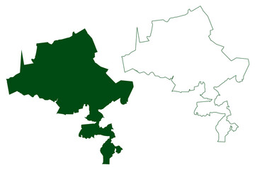 Obraz premium Tlapa municipality (Free and Sovereign State of Guerrero, Mexico, United Mexican States) map vector illustration, scribble sketch Tlapa de Comonfort map