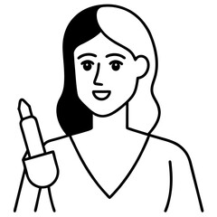 woman holds pipette with cosmetic